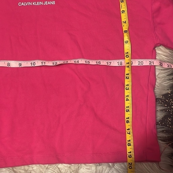 CALVIN Klein Pink Cropped‎ Sweatshirt - Picture 8 of 9